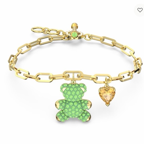 Swarovski Jewelry - Swarovski Green Teddy bear bracelet-
Retail $179 - NEW IN BOX